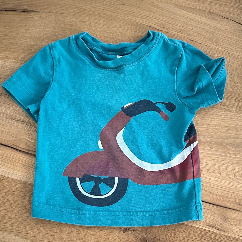 Tea Collection Blue Scooter Graphic Tee
